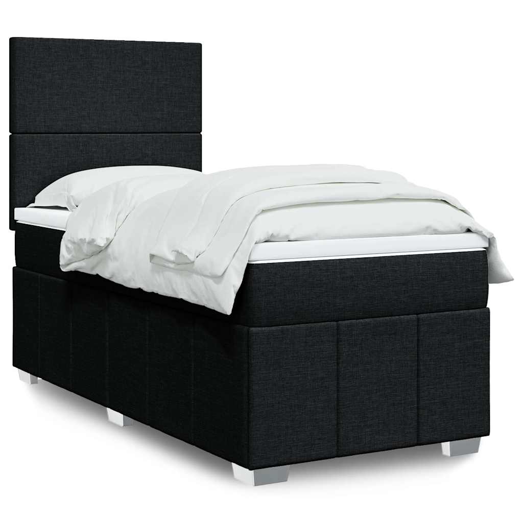 Boxspring met matras stof zwart 80x200 cm is nu te koop bij PeponiXL, paradijselijk wonen!