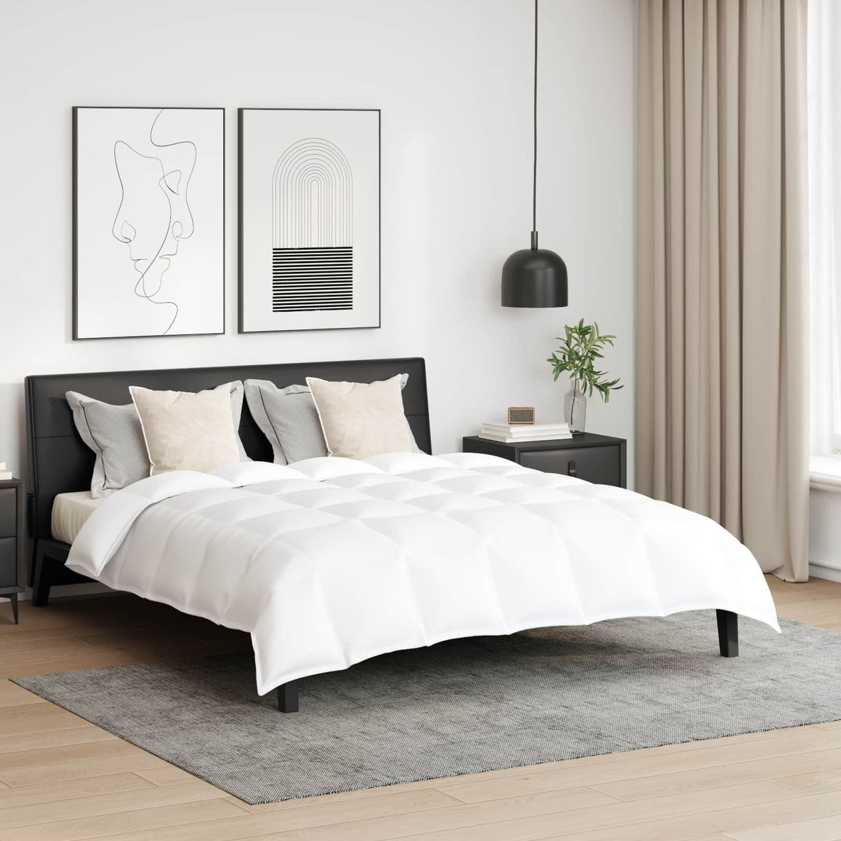 Dekbed Set met kussen 3 pcs Wit Donsveertjes is nu te koop bij PeponiXL, paradijselijk wonen!