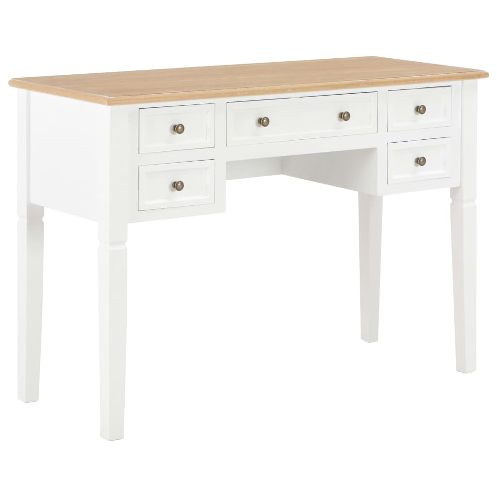 Schrijftafel 109,5x45x77,5 cm hout wit is nu te koop bij PeponiXL, paradijselijk wonen!