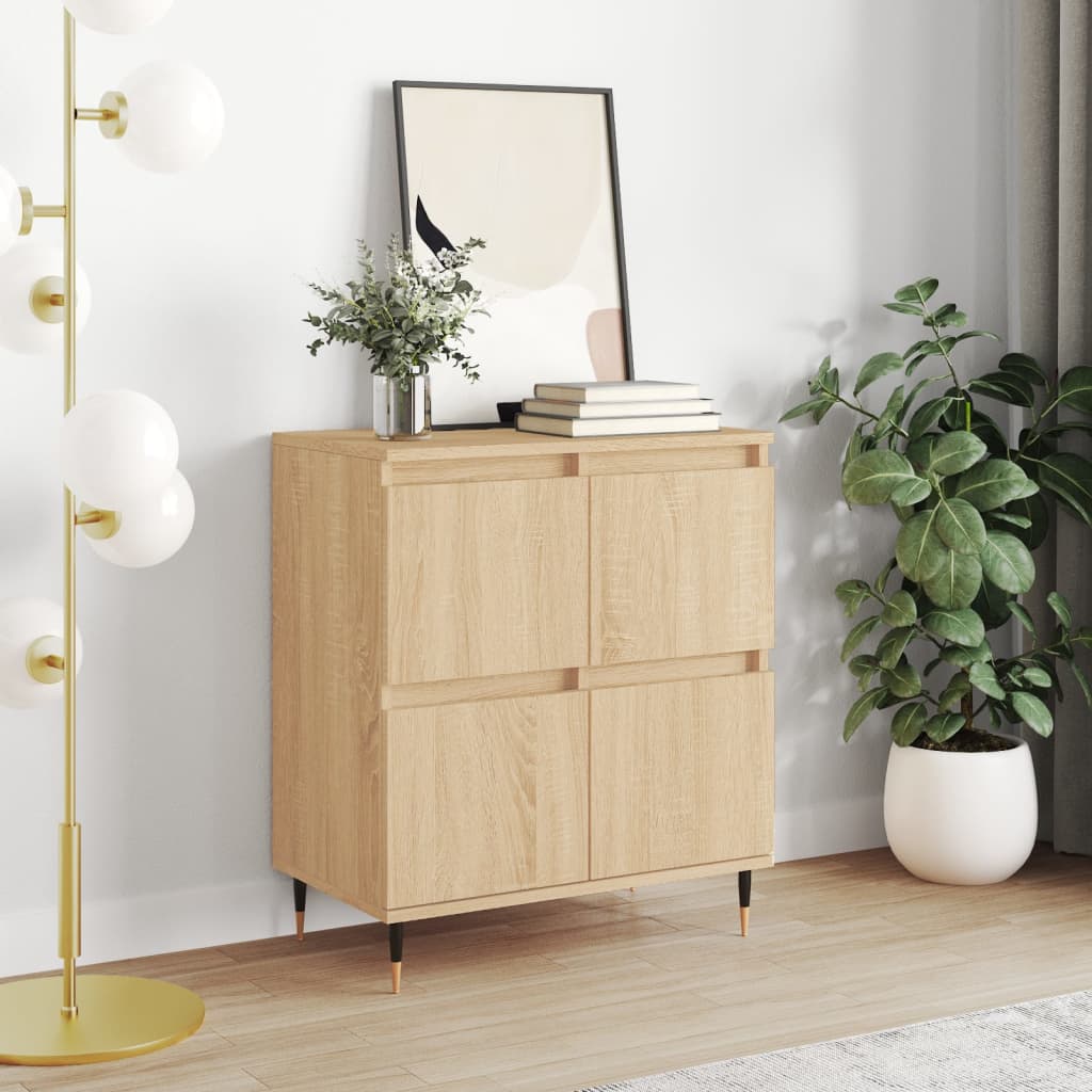 Dressoir 60x35x70 cm bewerkt hout sonoma eikenkleurig is nu te koop bij PeponiXL, paradijselijk wonen!