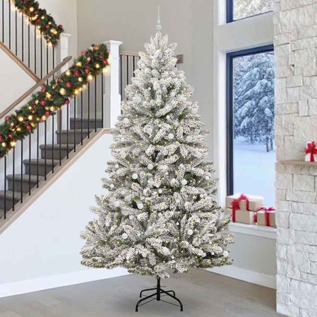Kunstkerstboom met 300 LED Groen en Wit 300 cm PVC en Metaal is nu te koop bij PeponiXL, paradijselijk wonen!