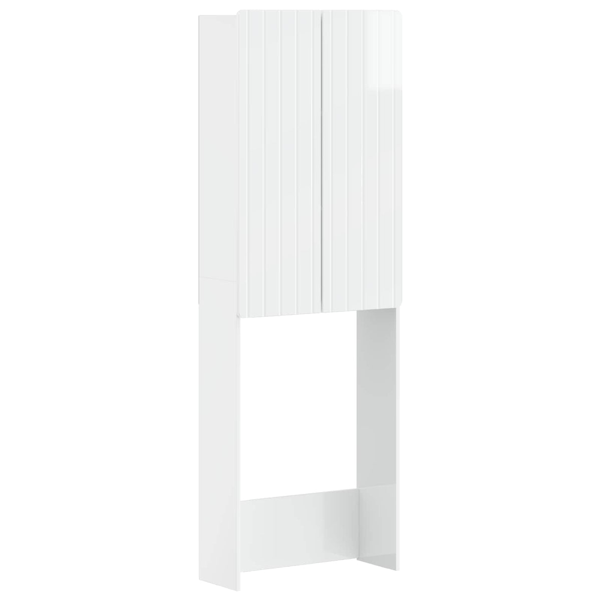 Toiletkast ZWOLLE Hoogglans Wit 66 x 25,5 x 190 cm Bewerkt hout is nu te koop bij PeponiXL, paradijselijk wonen!