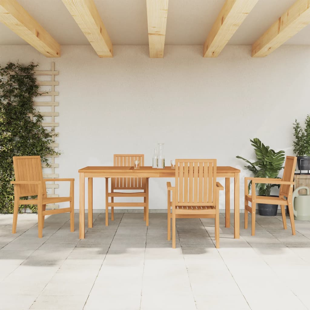 5-delige Tuinset massief teakhout is nu te koop bij PeponiXL, paradijselijk wonen!