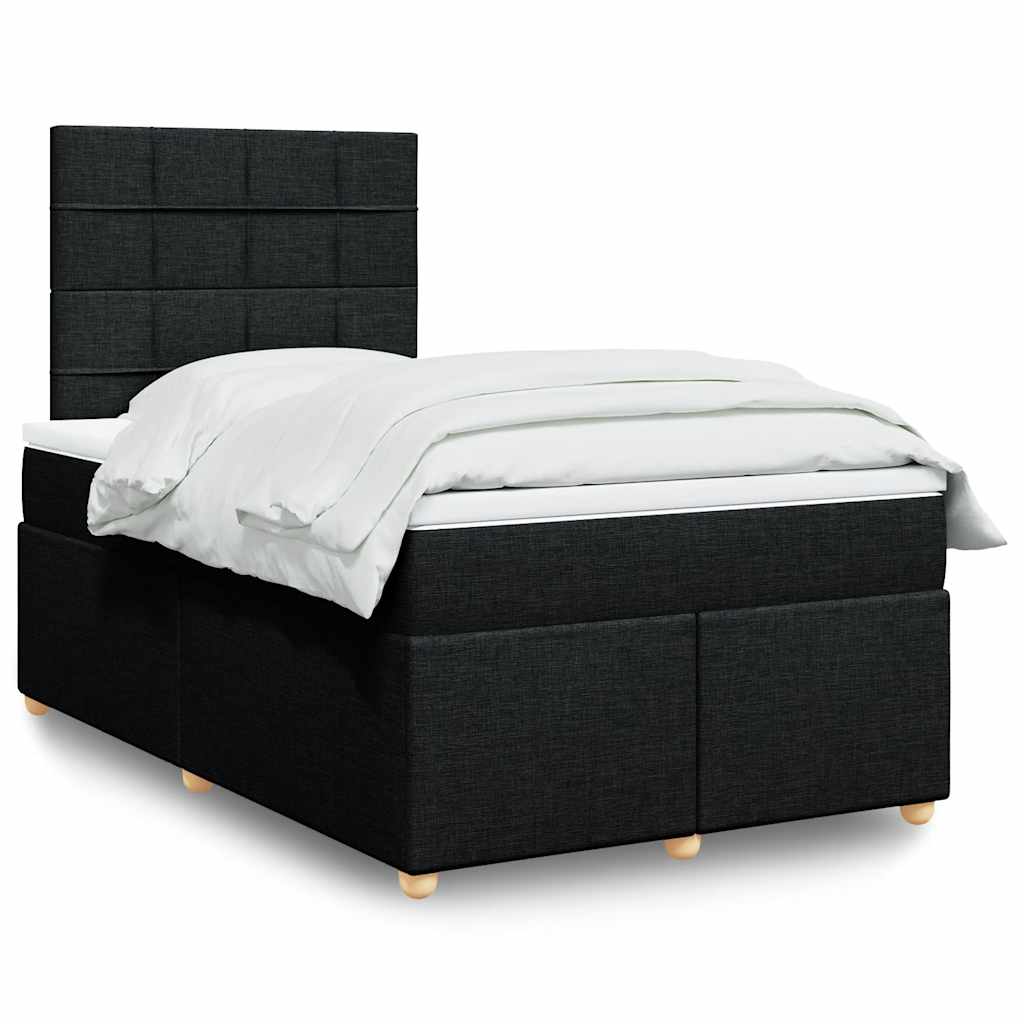 Boxspring met matras stof zwart 120x190 cm is nu te koop bij PeponiXL, paradijselijk wonen!