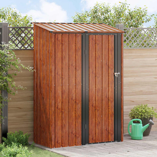 Tuinhuisjes Bruin 140,5 x 74 x 200 cm Metaal is nu te koop bij PeponiXL, paradijselijk wonen!