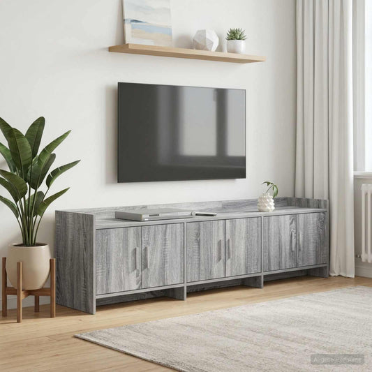 TV-kast 168 x 33 x 47 cm Grijs Sonoma Bewerkt hout is nu te koop bij PeponiXL, paradijselijk wonen!