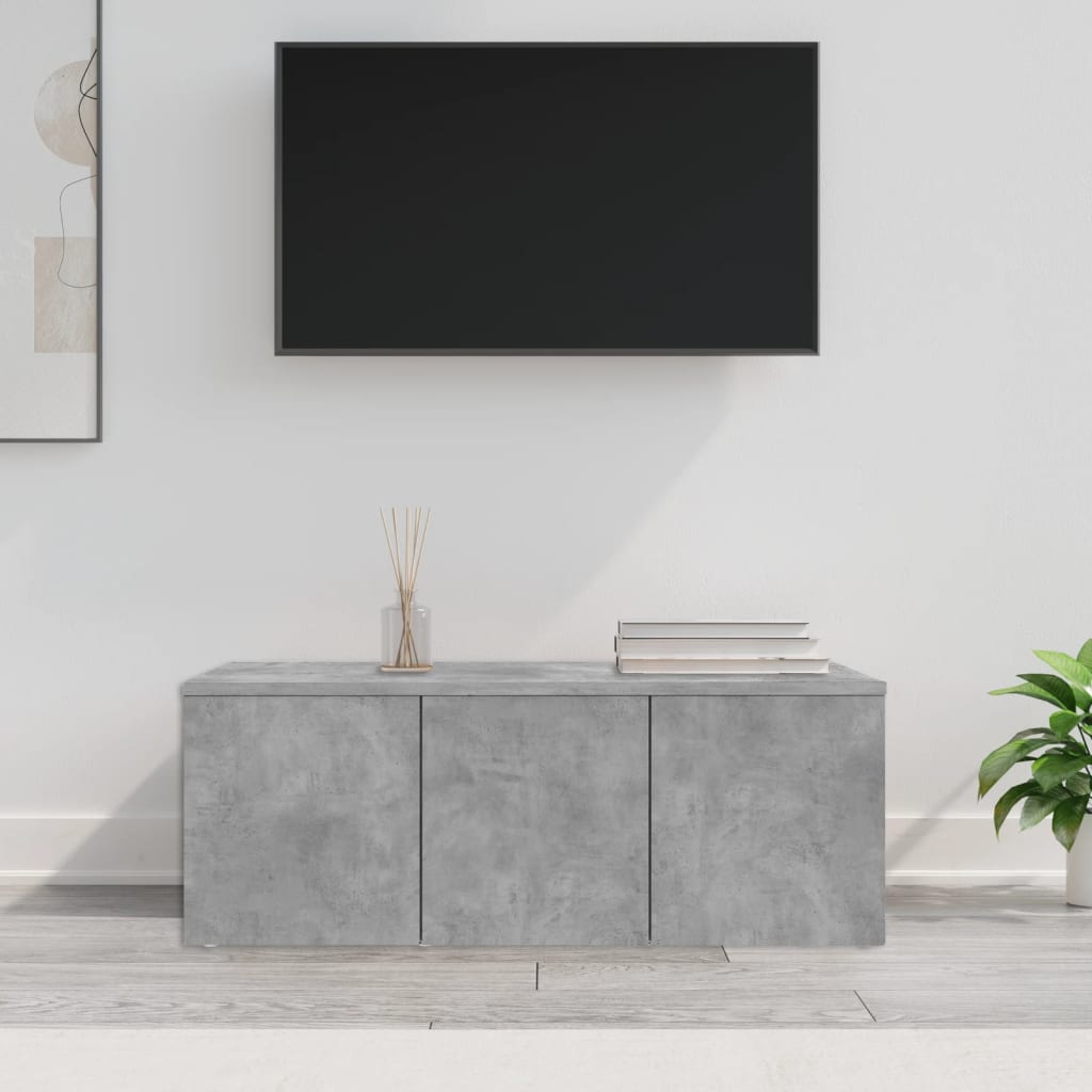 Tv-meubel 80x34x30 cm bewerkt hout betongrijs is nu te koop bij PeponiXL, paradijselijk wonen!