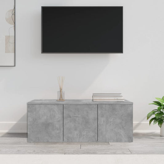 Tv-meubel 80x34x30 cm bewerkt hout betongrijs is nu te koop bij PeponiXL, paradijselijk wonen!