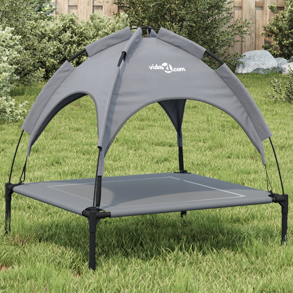 Hondenmand met luifel oxford stof en staal antracietkleurig is nu te koop bij PeponiXL, paradijselijk wonen!