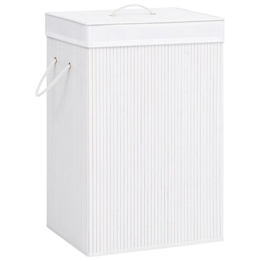 Wasmand met 1 vak bamboe wit is nu te koop bij PeponiXL, paradijselijk wonen!