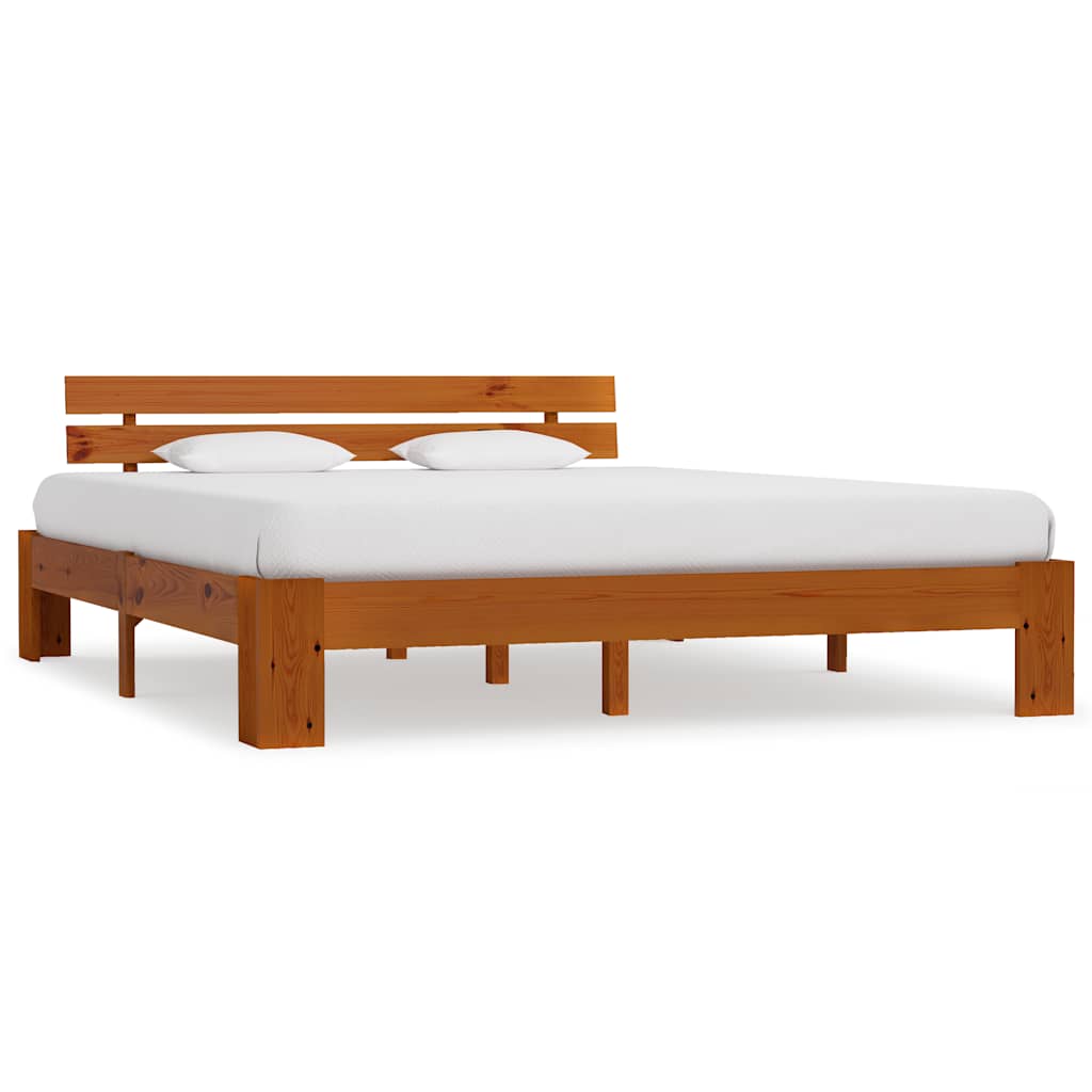 Bedframe massief grenenhout honingbruin 180x200 cm is nu te koop bij PeponiXL, paradijselijk wonen!