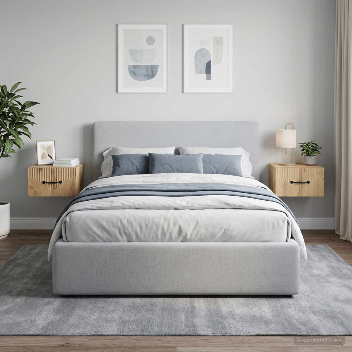 Wandbeugel Bedkast 2 pcs Artisanaal eiken 34,5 x 33 x 20 cm is nu te koop bij PeponiXL, paradijselijk wonen!