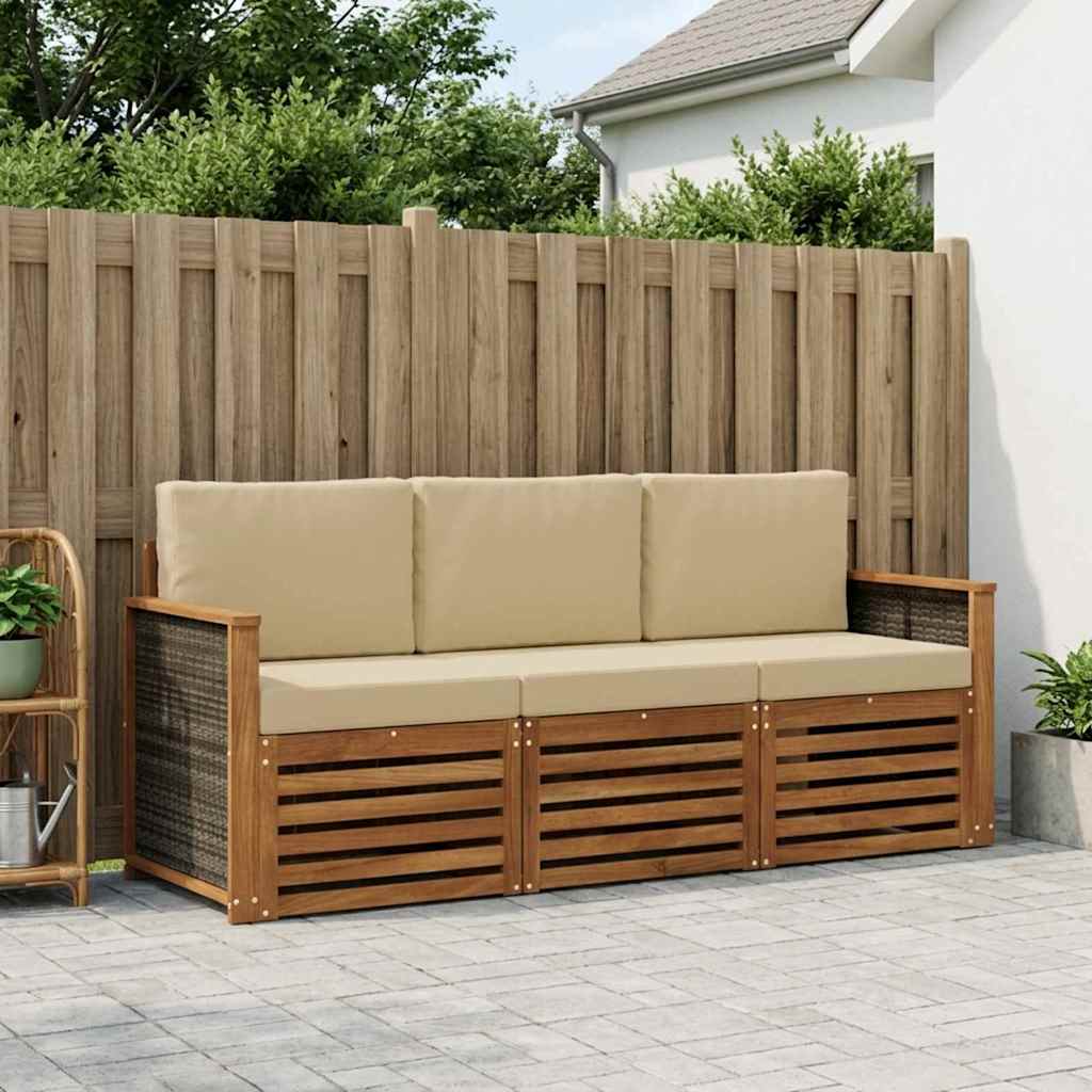 Sofa-Sets met kussen 3 pcs Massief Acaciahout is nu te koop bij PeponiXL, paradijselijk wonen!