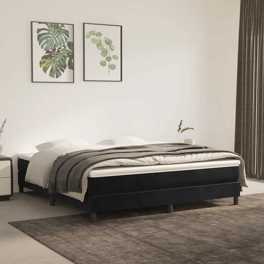Pocketveringmatras medium 160x220x20 cm fluweel zwart is nu te koop bij PeponiXL, paradijselijk wonen!