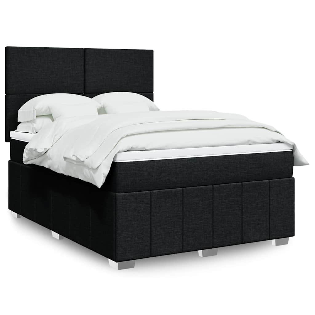 Boxspring met matras stof zwart 140x200 cm is nu te koop bij PeponiXL, paradijselijk wonen!