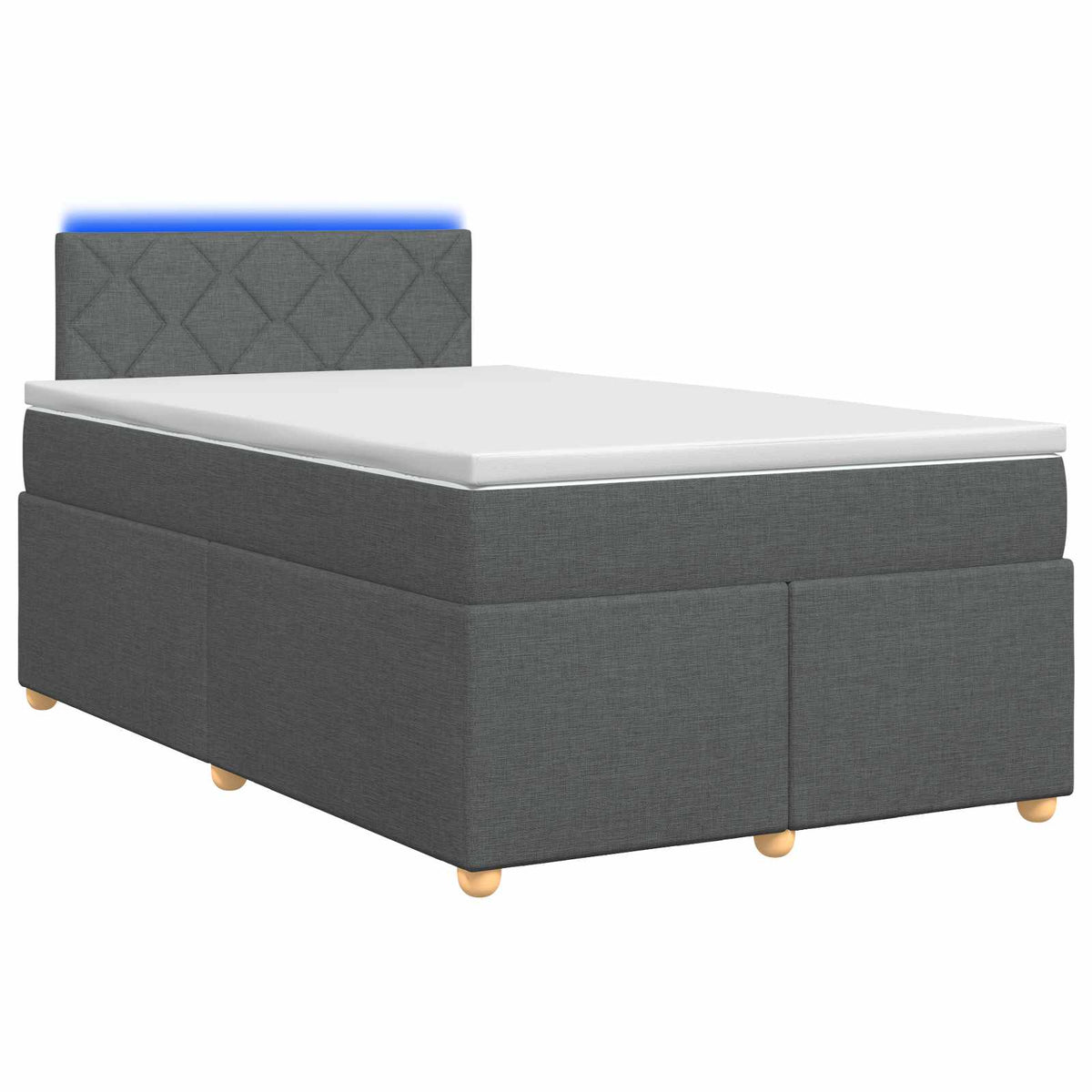 Boxspringbed met matras Donkergrijs 120 x 190 cm Stof is nu te koop bij PeponiXL, paradijselijk wonen!