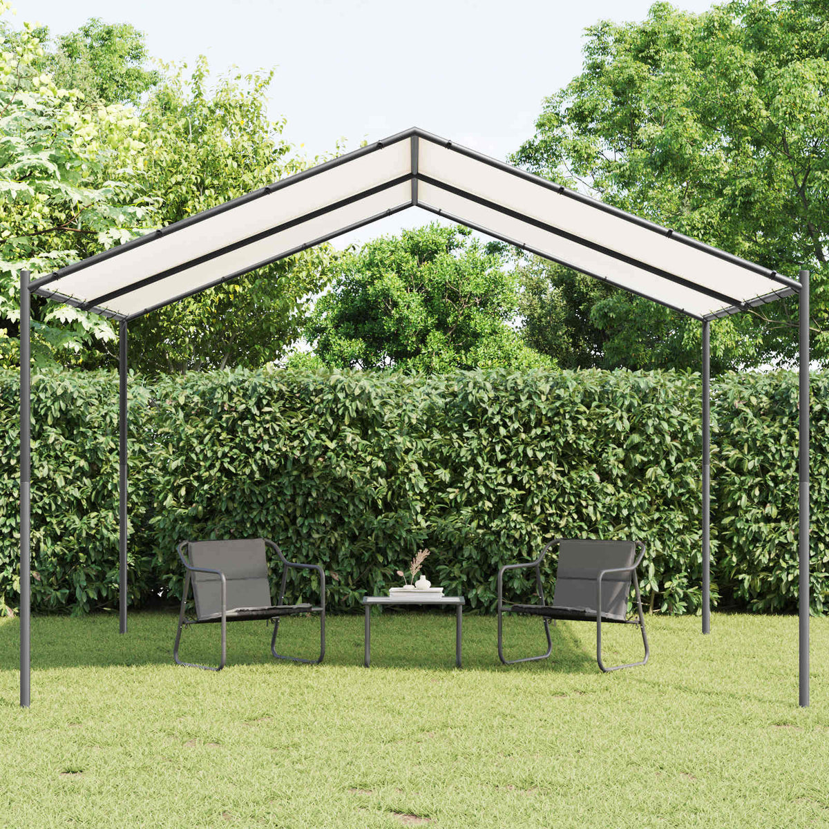Prieel Wit 4 x 4 x 2,6 m Staal en Polyester is nu te koop bij PeponiXL, paradijselijk wonen!
