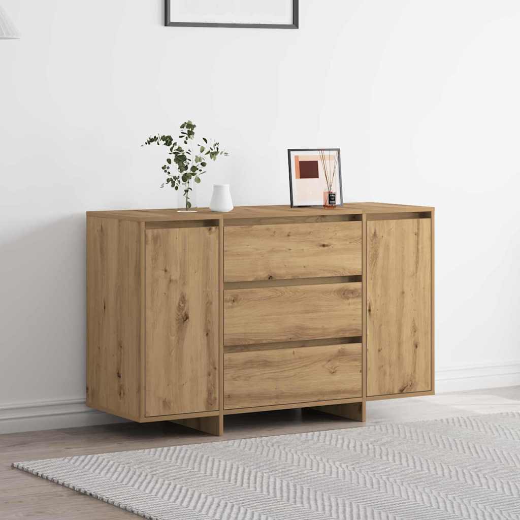 Dressoir met lade Artisan Eiken 120 x 41 x 75 cm Bewerkt hout is nu te koop bij PeponiXL, paradijselijk wonen!