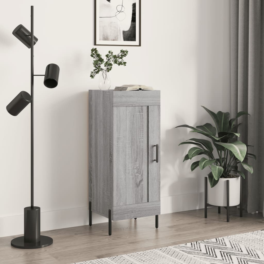 Dressoir 34,5x34x90 cm bewerkt hout grijs sonoma eikenkleurig is nu te koop bij PeponiXL, paradijselijk wonen!