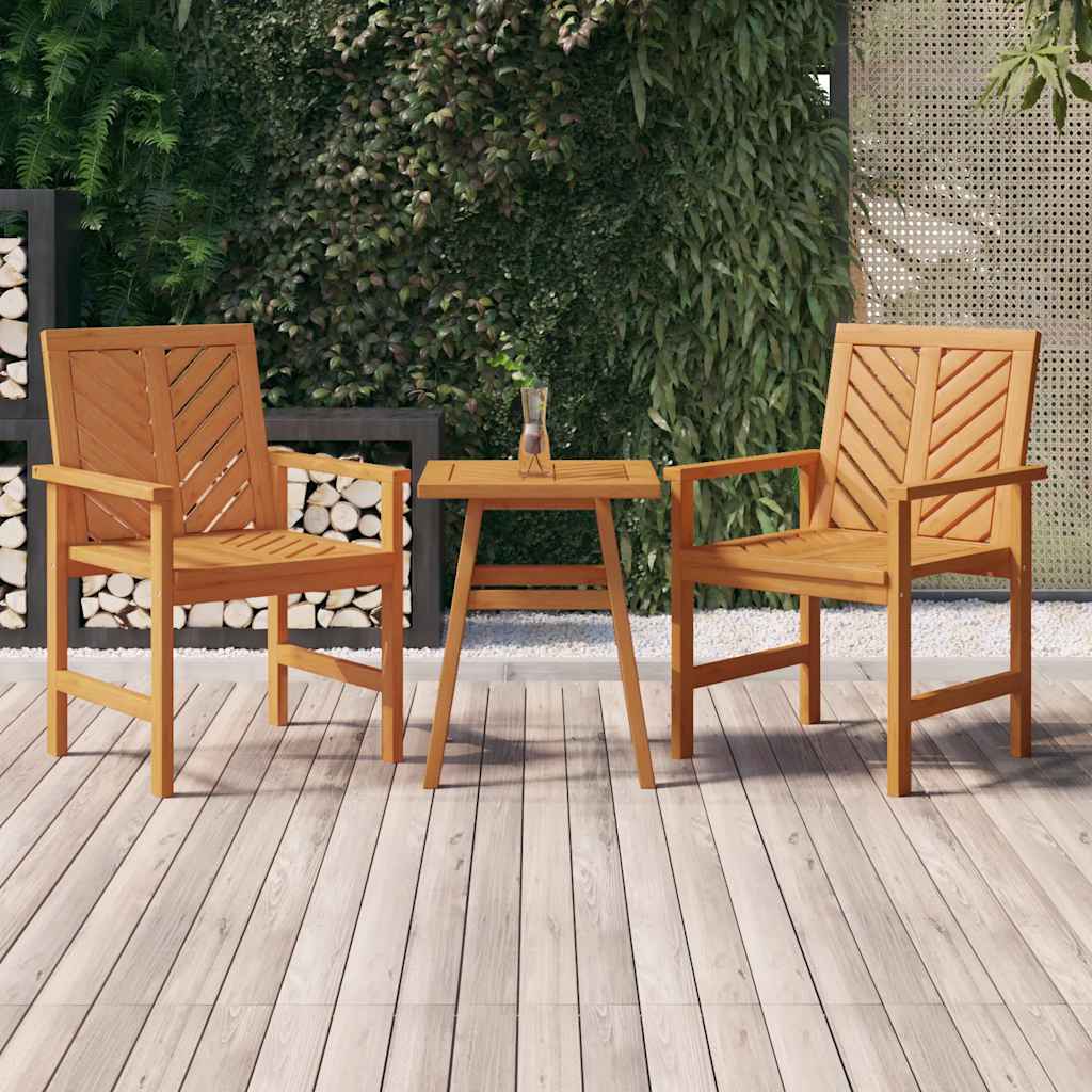 3-delige Loungeset massief acaciahout is nu te koop bij PeponiXL, paradijselijk wonen!