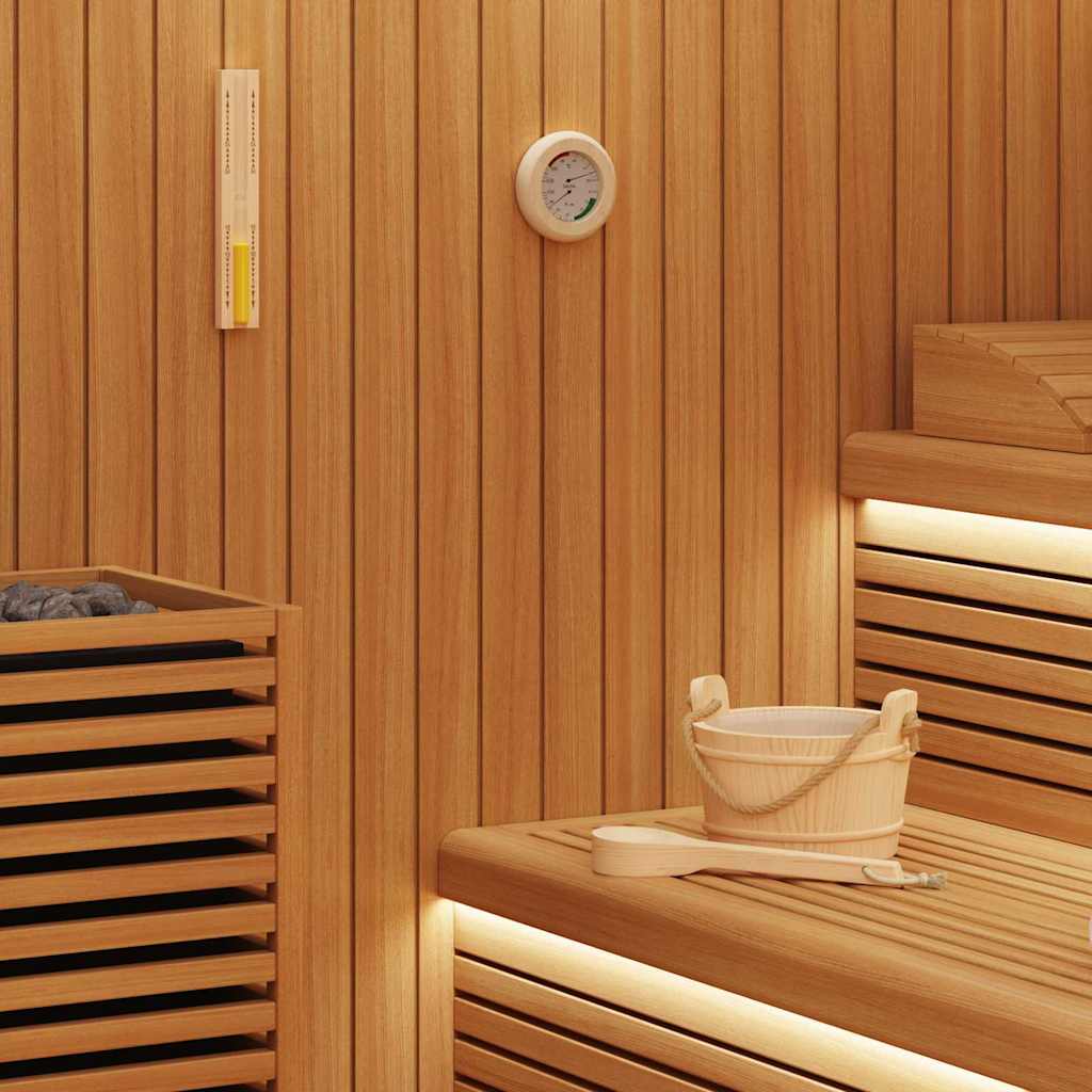 Sauna Accessoire Set 4 pcs Bruin Massief Vurenhout en Hennep is nu te koop bij PeponiXL, paradijselijk wonen!