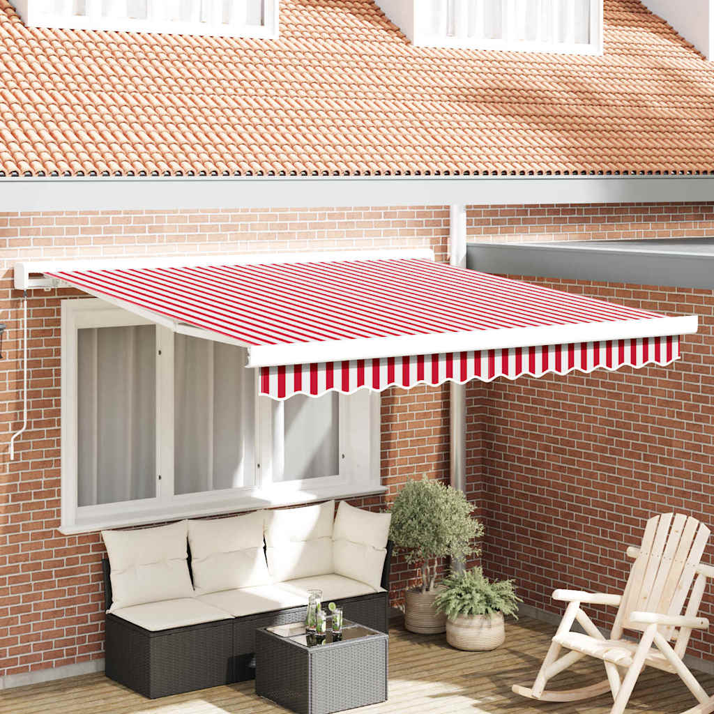 Uitschuifbare luifel Rood en Wit 300 x 250 cm is nu te koop bij PeponiXL, paradijselijk wonen!
