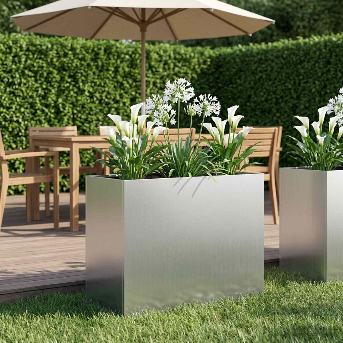 Plantenbak zilver 60 x 30 x 50 cm Gegalvaniseerd staal is nu te koop bij PeponiXL, paradijselijk wonen!