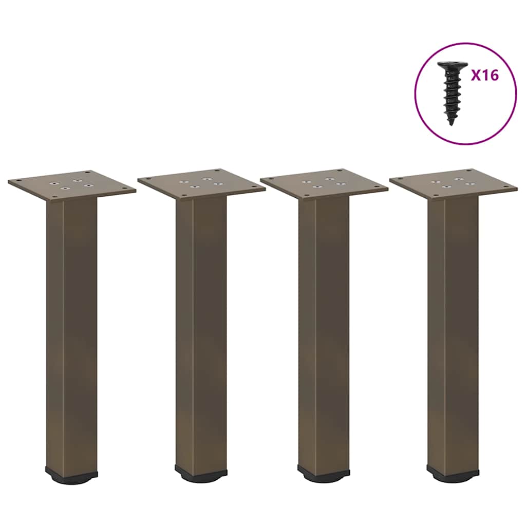 Salontafelpoten 4 st 42-44 cm staal naturel is nu te koop bij PeponiXL, paradijselijk wonen!