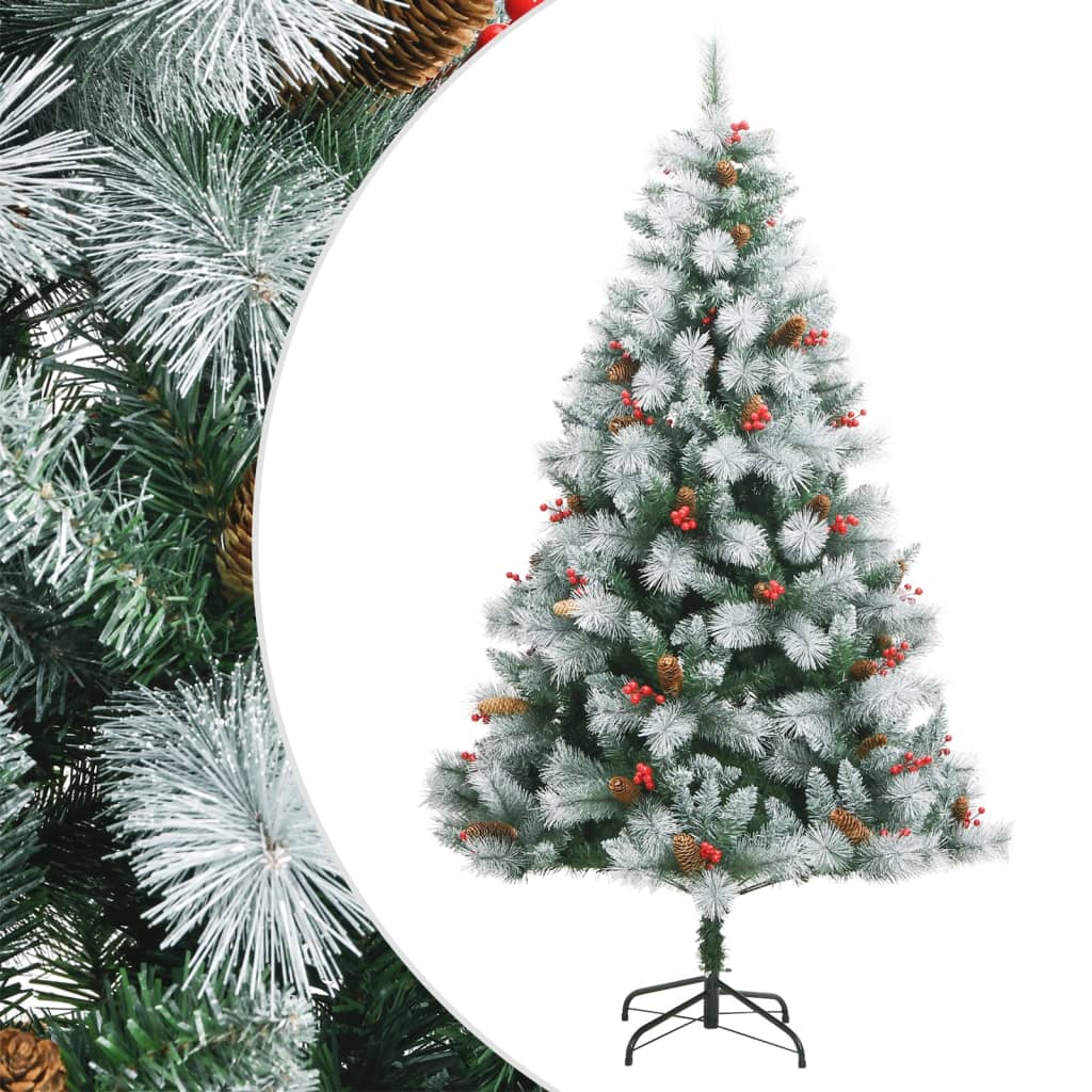 Kunstkerstboom met scharnieren dennenappels en bessen 240 cm is nu te koop bij PeponiXL, paradijselijk wonen!