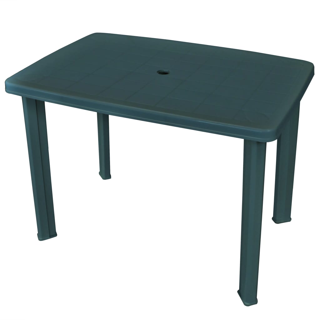 Tuintafel 101x68x72 cm kunststof groen is nu te koop bij PeponiXL, paradijselijk wonen!