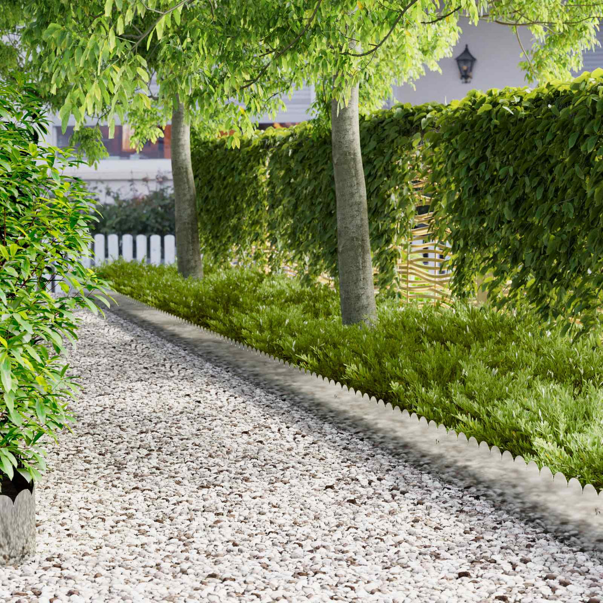 Gazonrand 30 pcs 103 x 25 cm Staal Zilverkleurig is nu te koop bij PeponiXL, paradijselijk wonen!