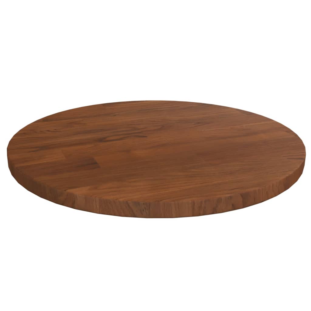 Tafelblad rond Ø30x1,5 cm bewerkt massief eikenhout donkerbruin is nu te koop bij PeponiXL, paradijselijk wonen!