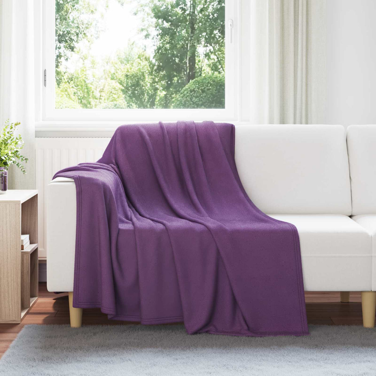 Gooi Deken Paars 200 x 150 cm Fleece is nu te koop bij PeponiXL, paradijselijk wonen!