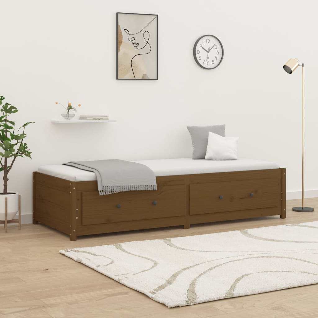Slaapbank 90x200 cm massief grenenhout honingbruin is nu te koop bij PeponiXL, paradijselijk wonen!