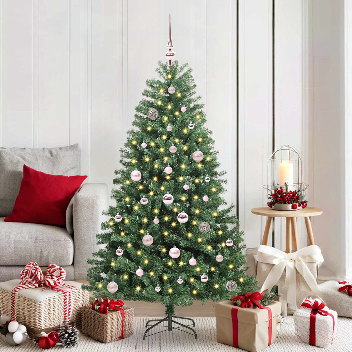 Kunstmatige Inklapbare Kerstboom Groen 150 cm PVC en Metaal is nu te koop bij PeponiXL, paradijselijk wonen!