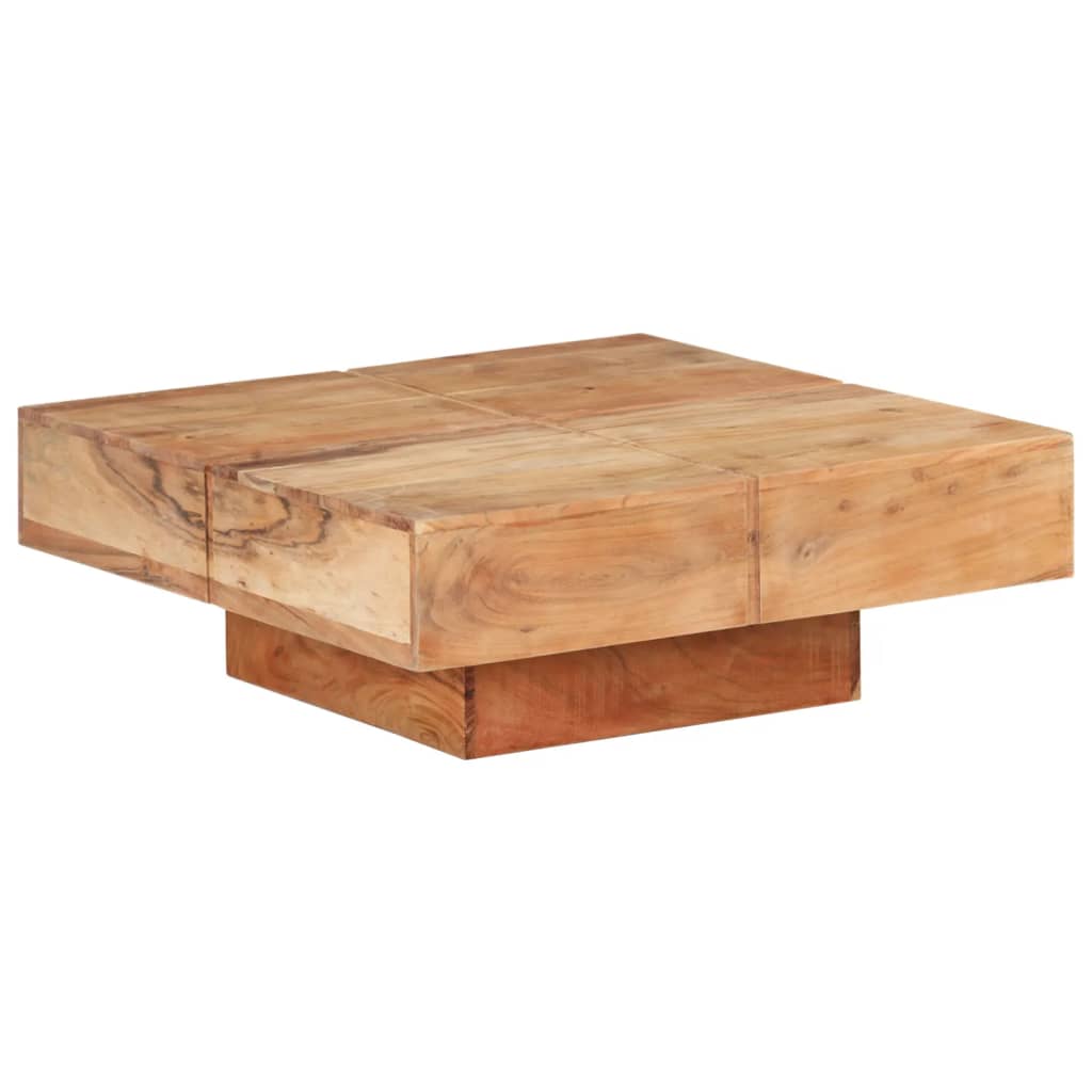 Salontafel 80x80x28 cm massief acaciahout is nu te koop bij PeponiXL, paradijselijk wonen!