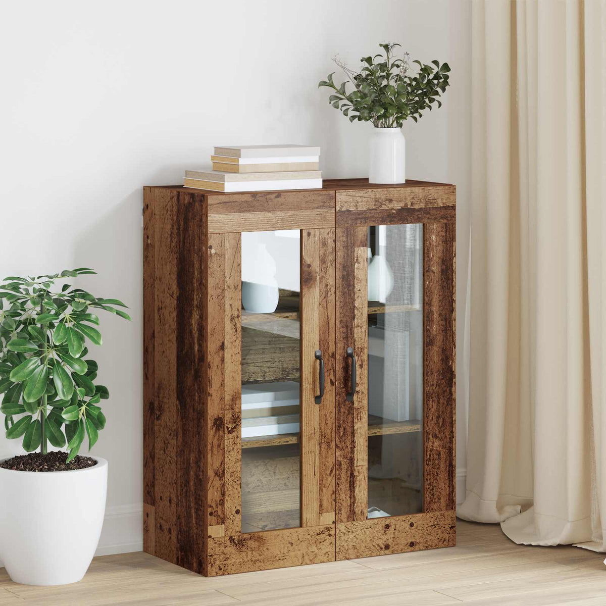 Opbergkast Wandgemonteerd Oudhout 69,5 x 34 x 90 cm is nu te koop bij PeponiXL, paradijselijk wonen!