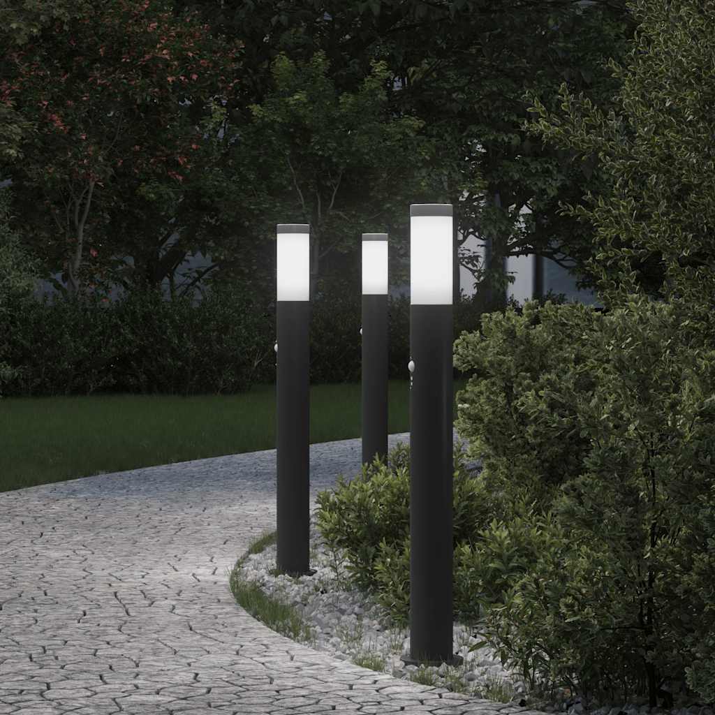Bolderverlichting met sensor 3 stuks 80 cm RVS IP44 is nu te koop bij PeponiXL, paradijselijk wonen!