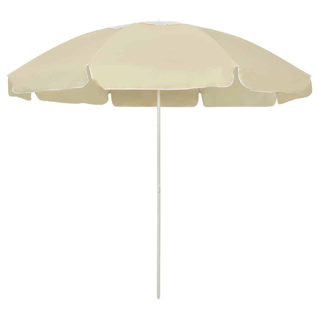 Strandparasol 240 cm zandgeel is nu te koop bij PeponiXL, paradijselijk wonen!