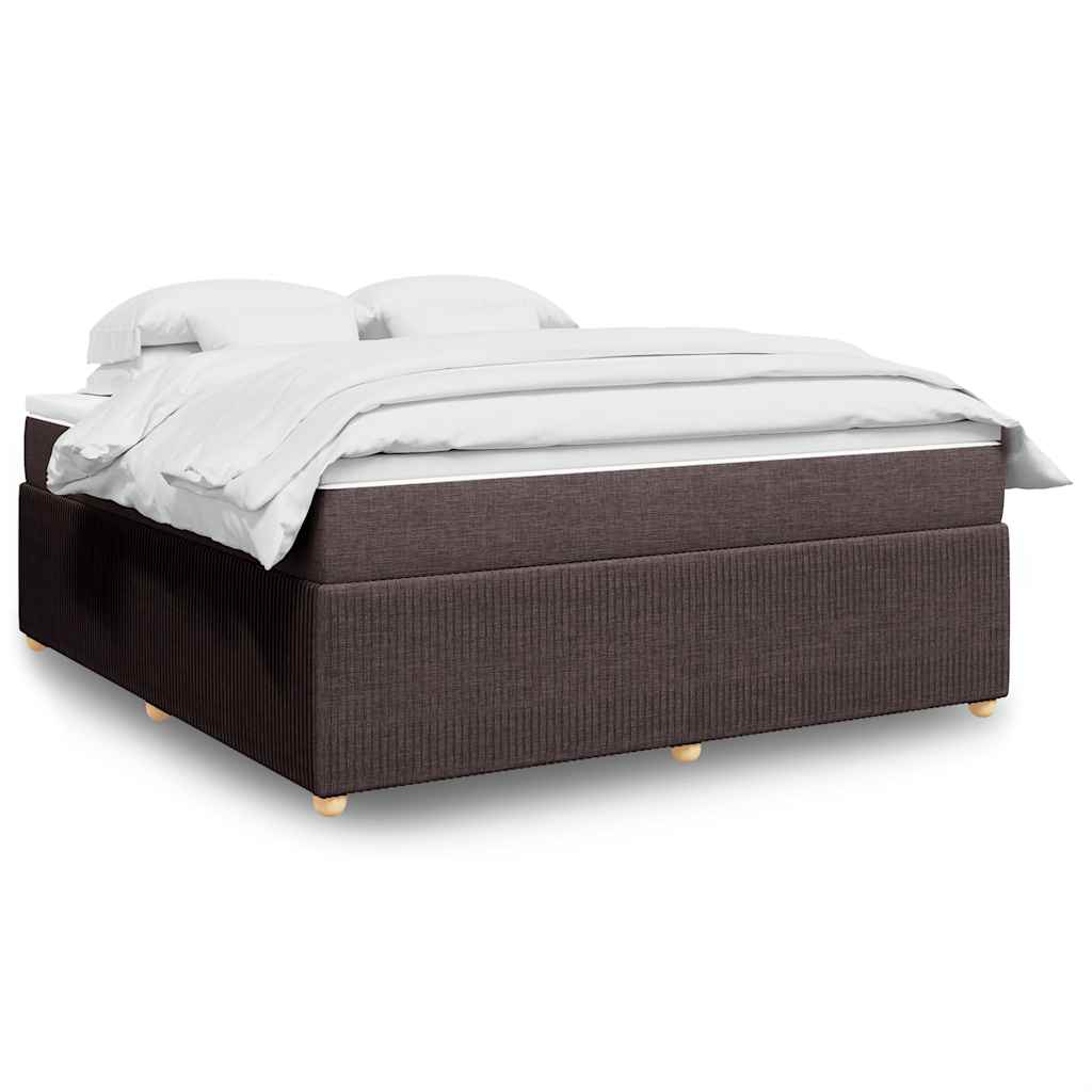 Boxspring met matras stof donkerbruin 180x200 cm is nu te koop bij PeponiXL, paradijselijk wonen!