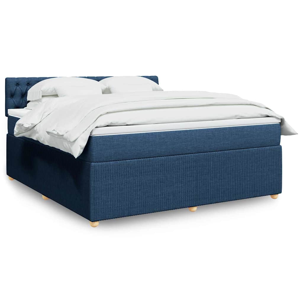 Boxspring met matras stof blauw 180x200 cm is nu te koop bij PeponiXL, paradijselijk wonen!