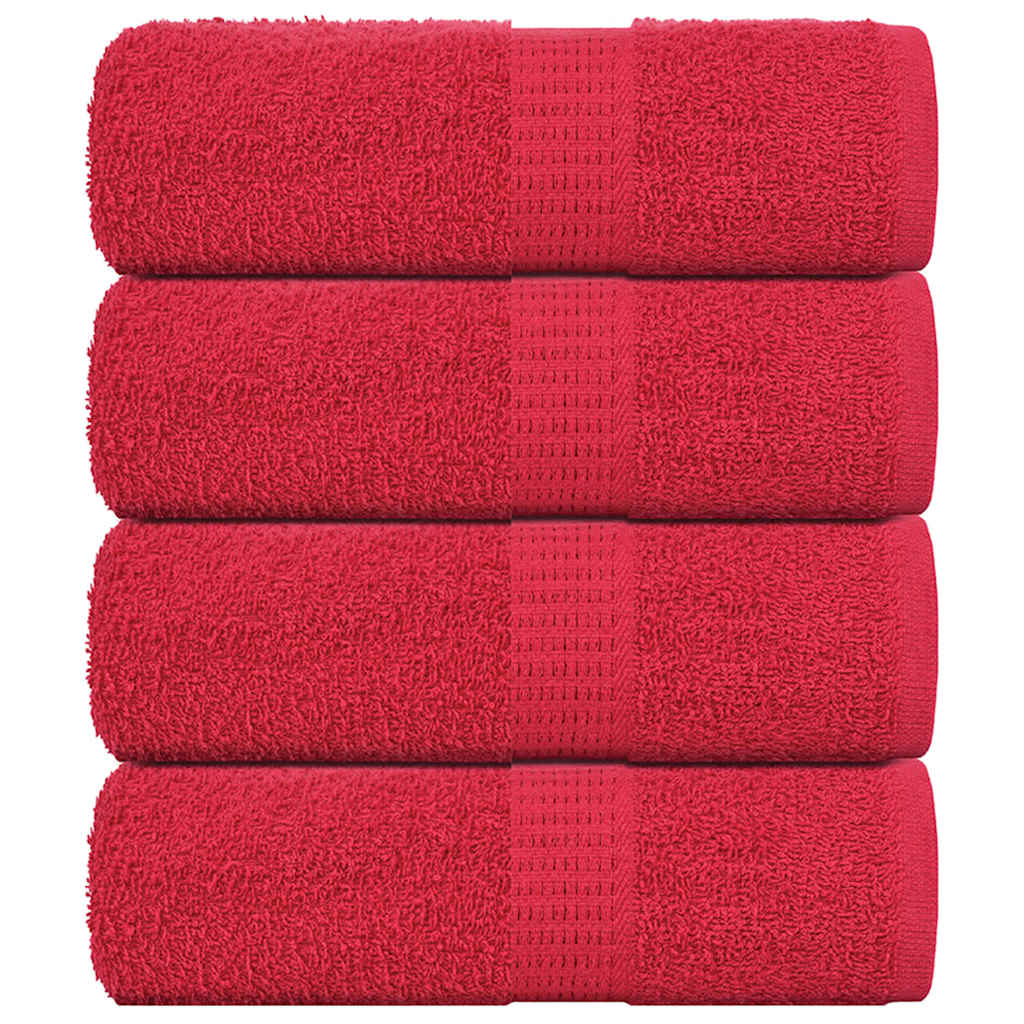 Washandjes FROGN 4 st 30x30 cm 360 g/m² rood is nu te koop bij PeponiXL, paradijselijk wonen!