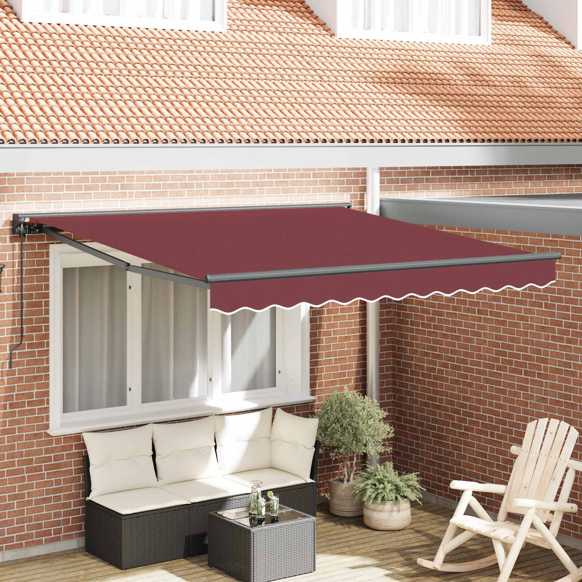 Zijde Frame Bordeauxrood 300 x 250 cm Polyester met PU-coating is nu te koop bij PeponiXL, paradijselijk wonen!