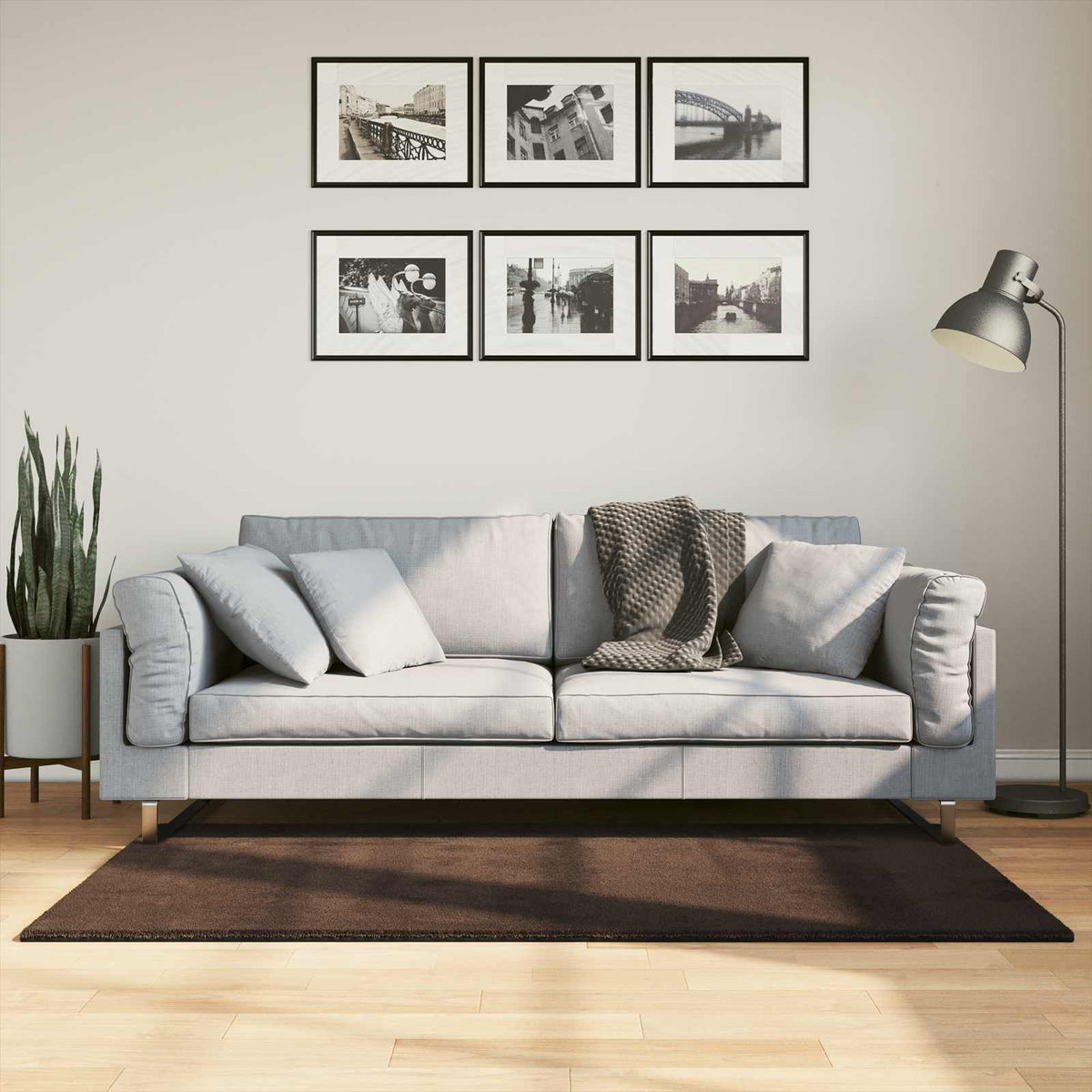 Medium pile zachte en wasbare tapijt HUARTE Bruin 150 x 80 cm is nu te koop bij PeponiXL, paradijselijk wonen!