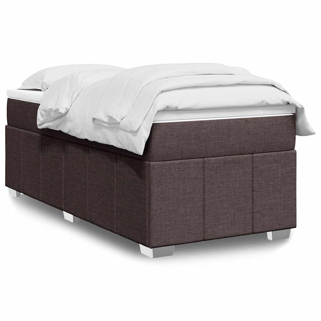 Boxspring met matras stof donkerbruin 100x200 cm is nu te koop bij PeponiXL, paradijselijk wonen!
