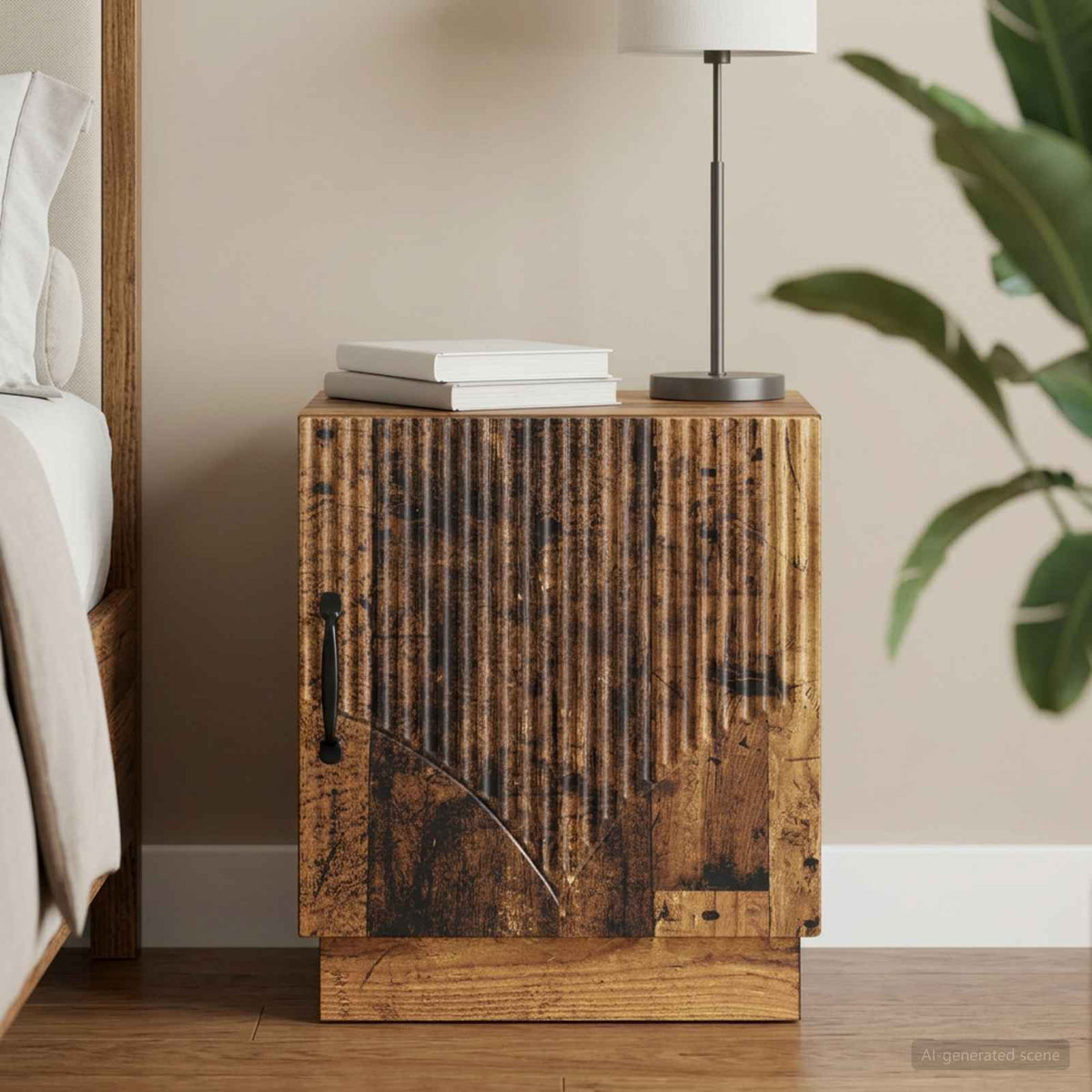 Nachtkastje Oud hout 43 x 34,5 x 47 cm Bewerkt hout is nu te koop bij PeponiXL, paradijselijk wonen!