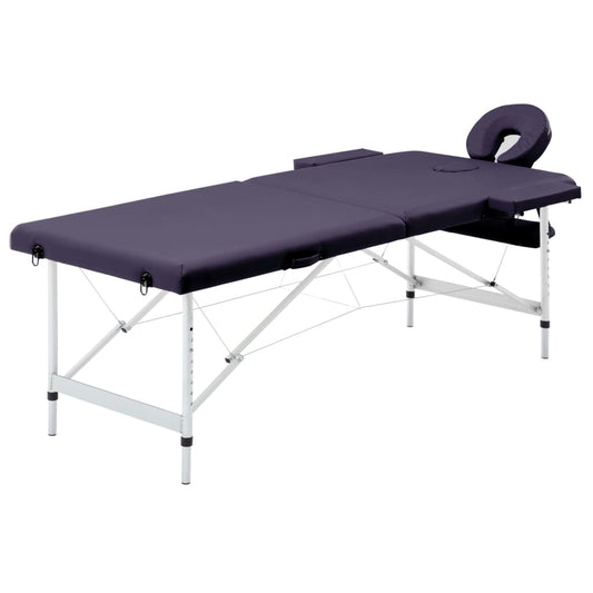 Massagetafel inklapbaar 2 zones aluminum paars is nu te koop bij PeponiXL, paradijselijk wonen!