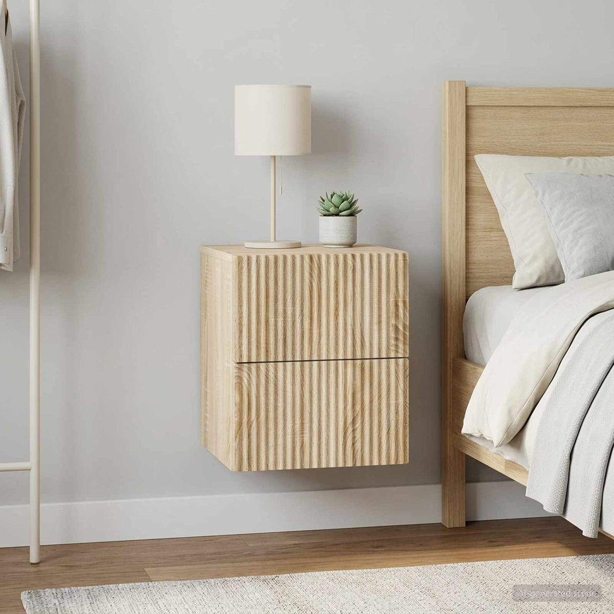 Wandbeugel Bedkast 2 pcs Sonoma Eiken 33 x 34,5 x 40 cm is nu te koop bij PeponiXL, paradijselijk wonen!