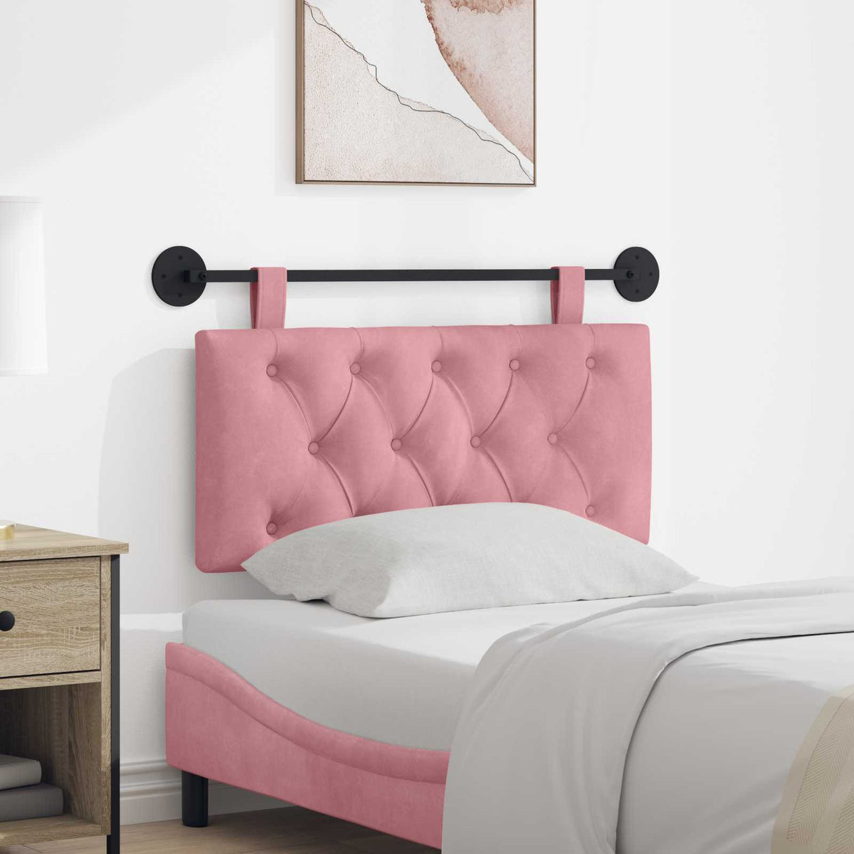 Hangend hoofdbord Roze Fluweel is nu te koop bij PeponiXL, paradijselijk wonen!