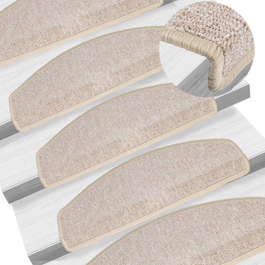 Trapmatten 15 st 65x24x4 cm Taupe Halfrond Groot is nu te koop bij PeponiXL, paradijselijk wonen!